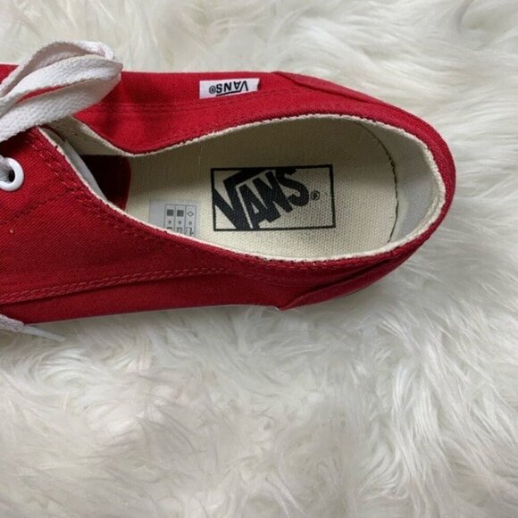 Vans Red Canvas Low Top Sneakers – Men’s Size 11.5 - Picture 5 of 6